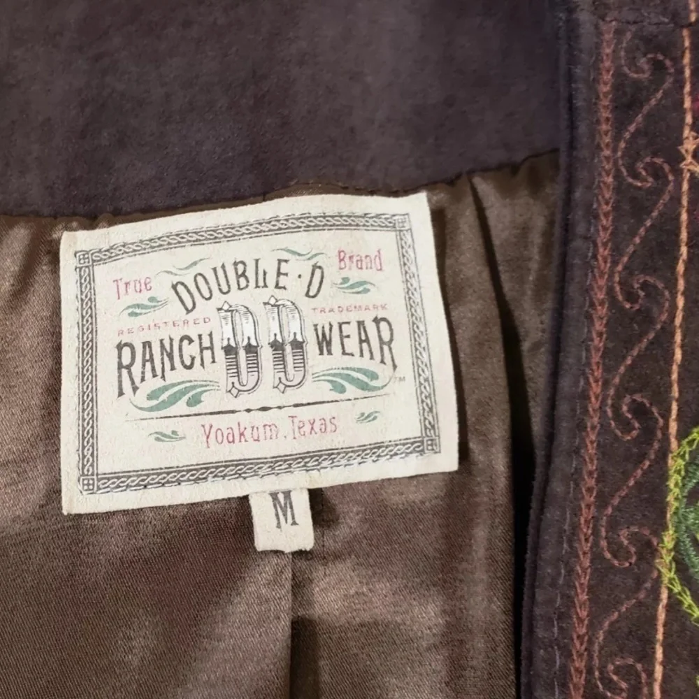 Double D Ranch Wear suede embroidered Peruvian Jacket limited edition RARE